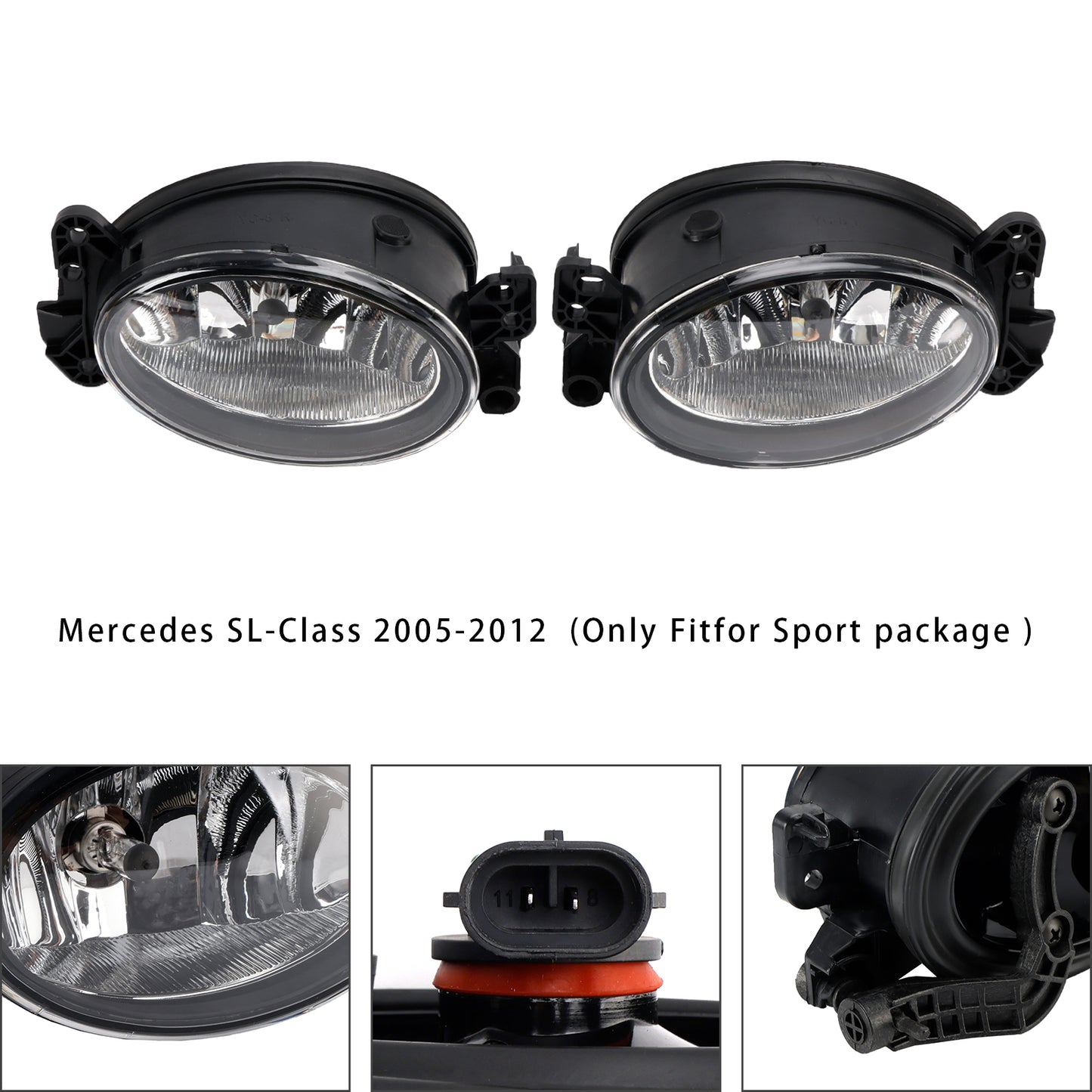 Coppia di fari fendinebbia anteriori con lampadine per Mercedes Benz W204 W211 W164 C219