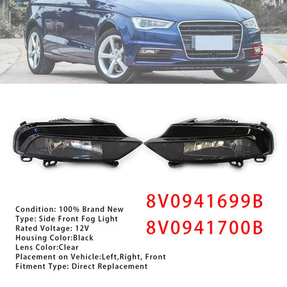 Coppia di fari fendinebbia anteriori con lampadine per Audi A3 Berlina 2015-2016 8V0941699B