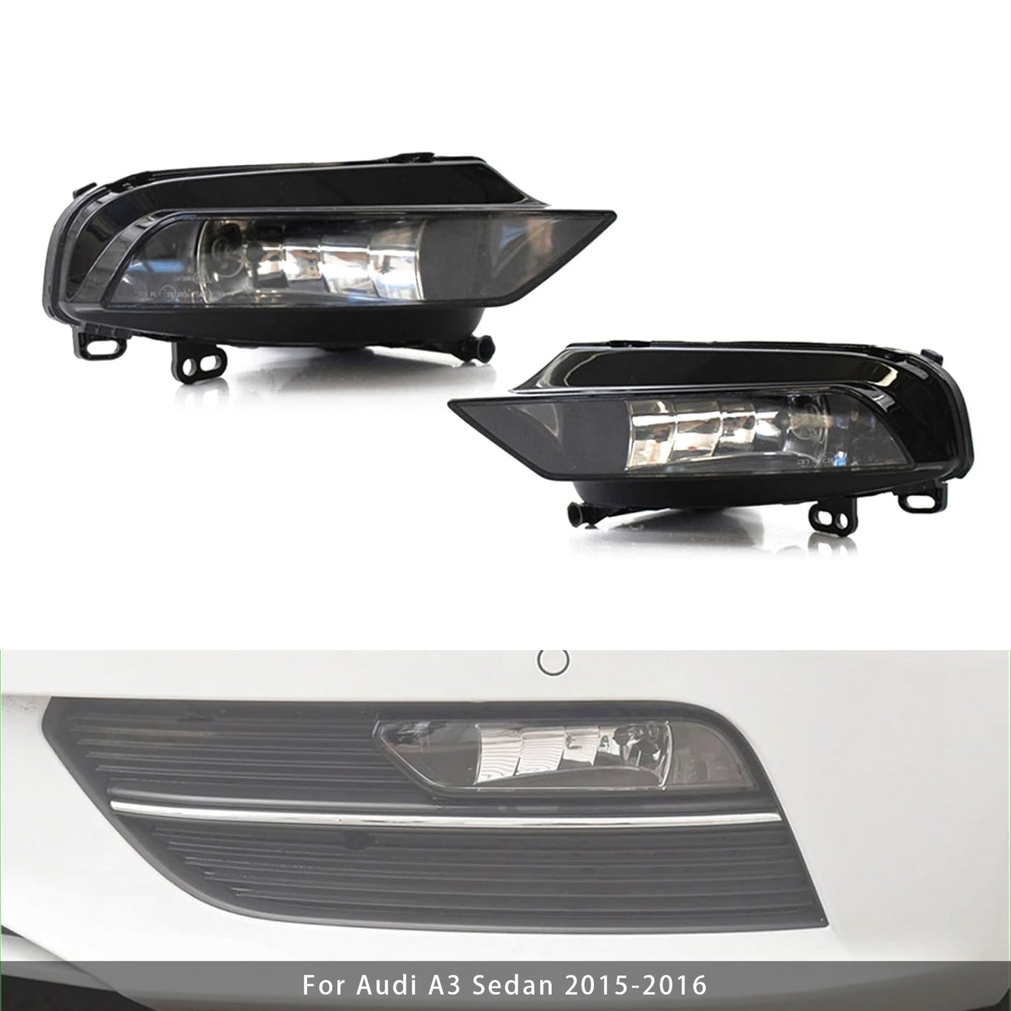 Coppia di fari fendinebbia anteriori con lampadine per Audi A3 Berlina 2015-2016 8V0941699B