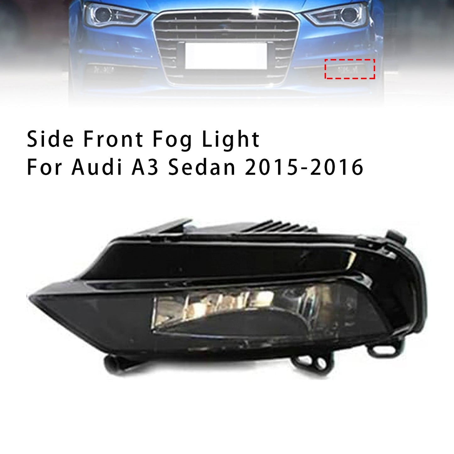 Audi A3 Berlina 2015-2016, 1 pezzo, fari fendinebbia anteriori sinistri con lampadine 8V0941699B