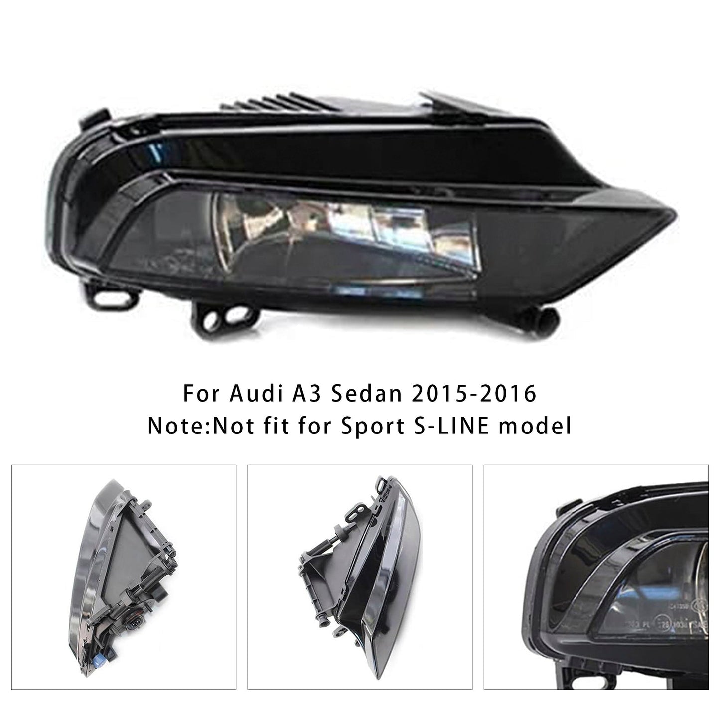 Audi A3 Berlina 2015-2016, 1 pezzo, fari fendinebbia anteriori destri con lampadine 8V0941700B