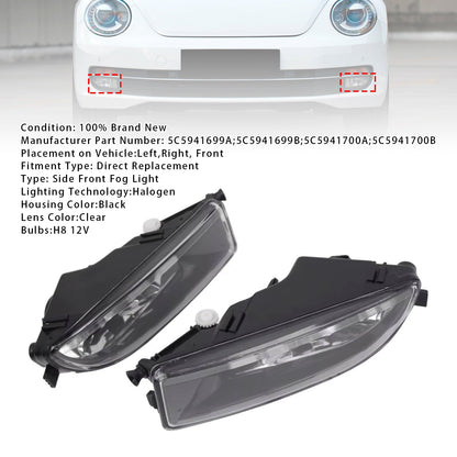 Coppia di fendinebbia anteriori per VW Beetle 2012-2016 con lampadine 5C5941700A