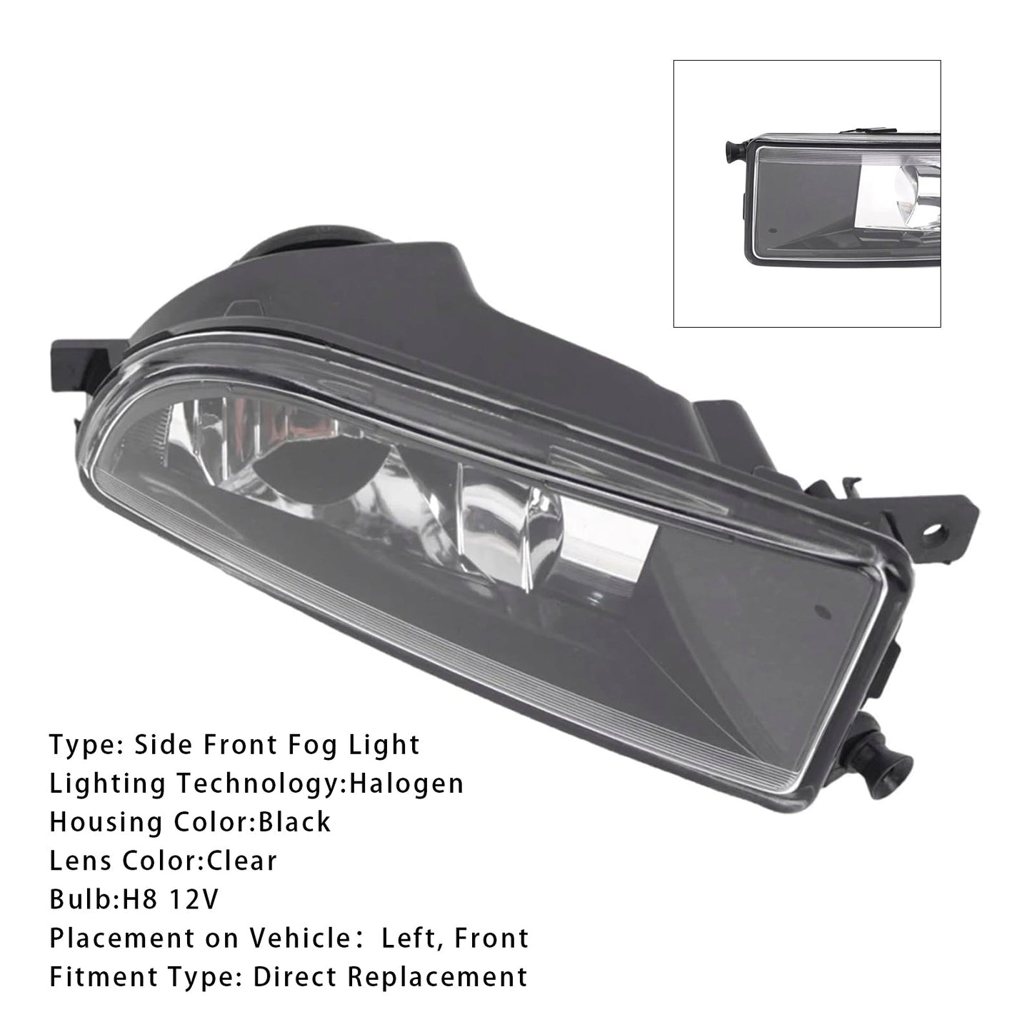 VW Maggiolino 2012-2016, 1 pezzo, paraurti anteriore sinistro, fendinebbia con lampadina 5C5941699A