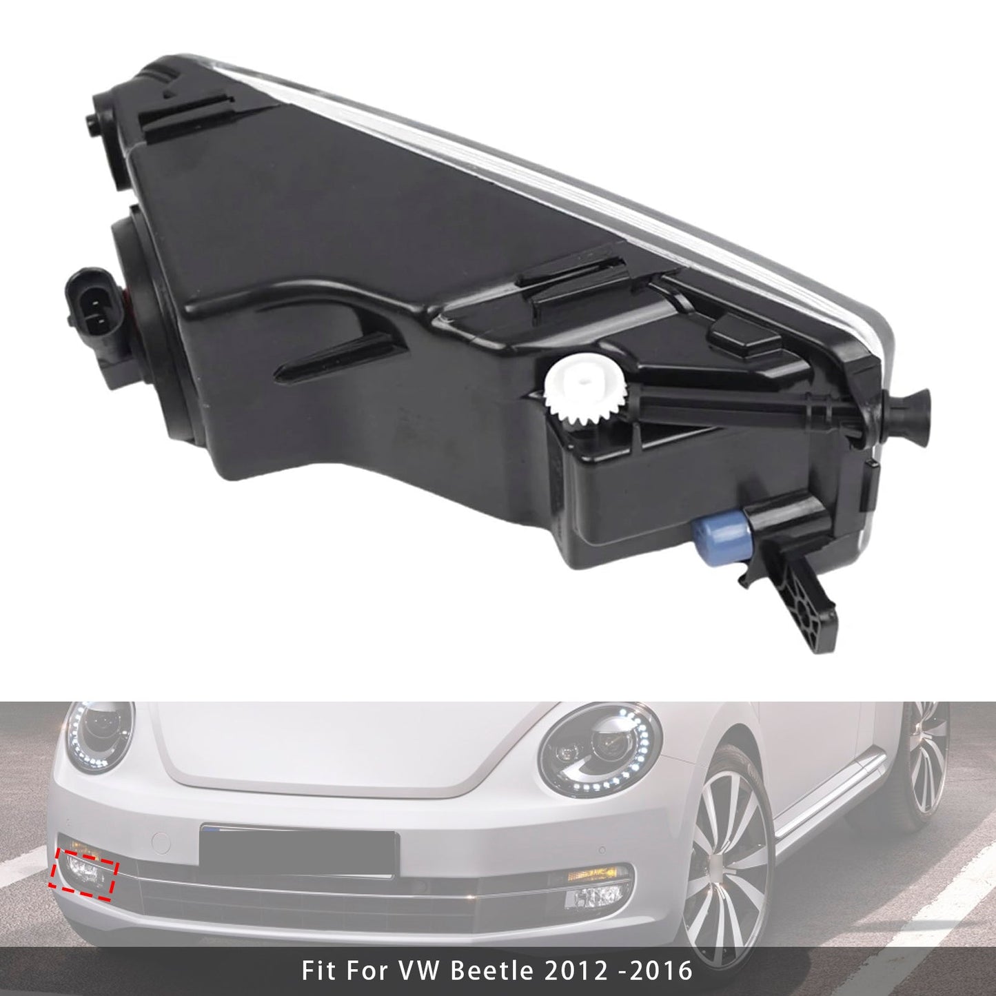 VW Maggiolino 2012-2016, 1 pezzo, paraurti anteriore destro, fendinebbia con lampadina 5C5941700A