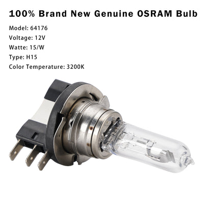 Genuine OSRAM H15 3200K Faro Lampadina luce DRL Abbagliante 64176 Generico