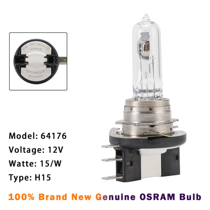 Genuine OSRAM H15 3200K Faro Lampadina luce DRL Abbagliante 64176 Generico