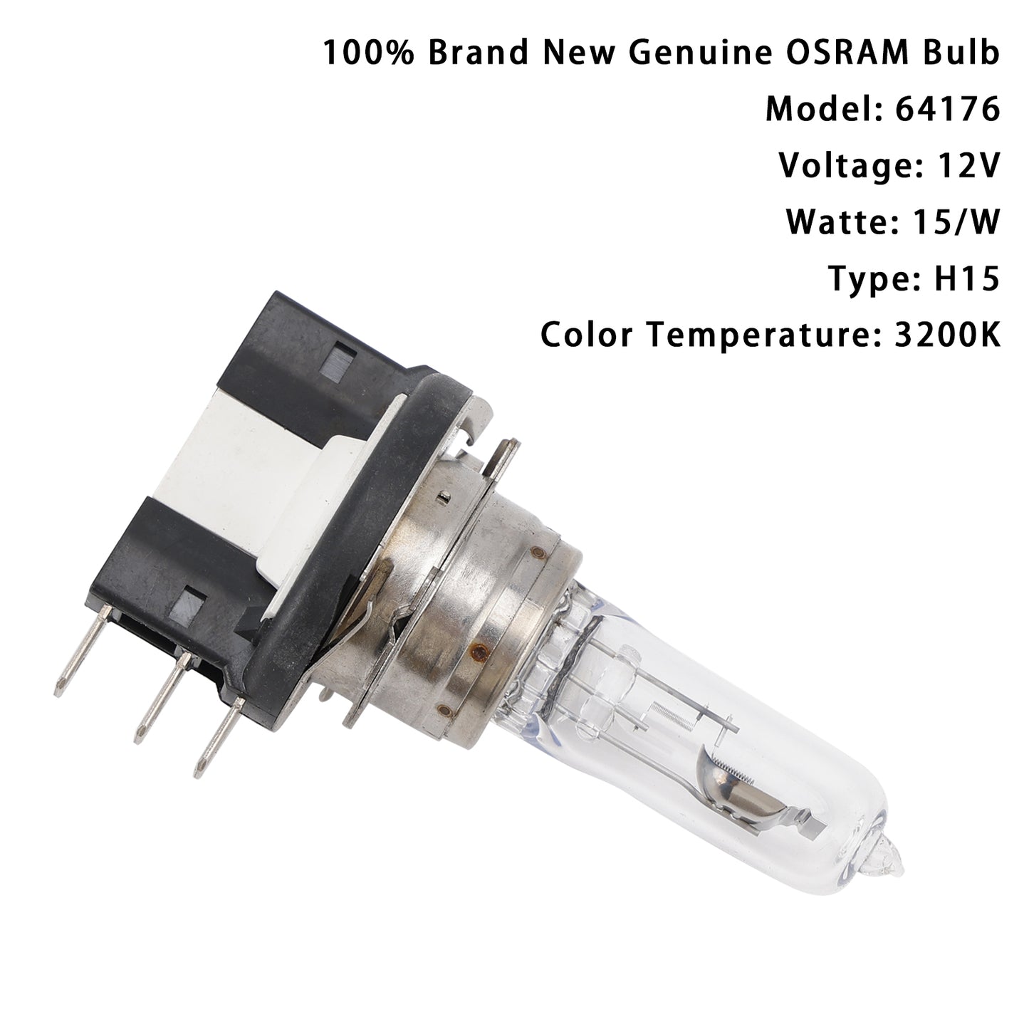Genuine OSRAM H15 3200K Faro Lampadina luce DRL Abbagliante 64176 Generico
