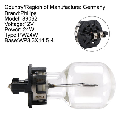 Philips 89092 PW24W B209WH WP3.3X14.5-4 Fendinebbia Lampadina Per Golf 7 Bmw 316 320