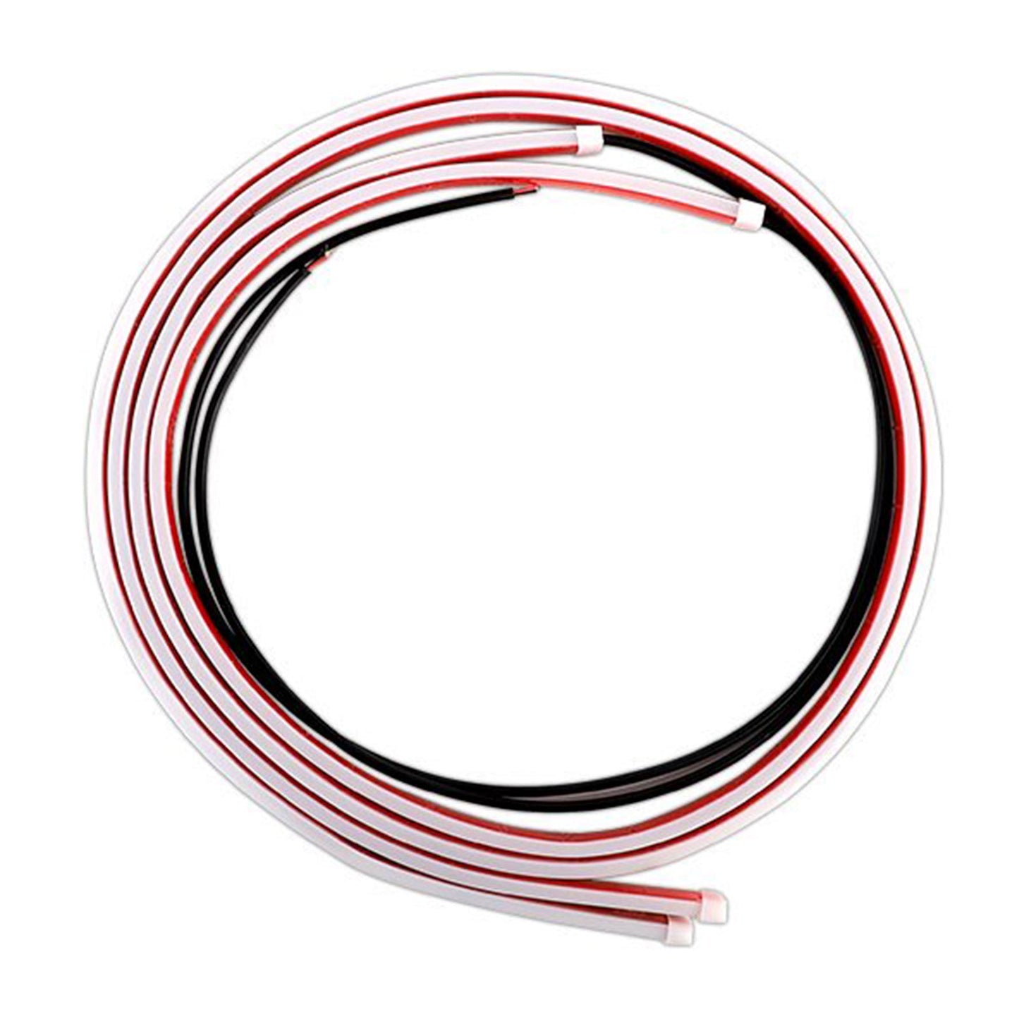 Strisce luminose decorative per portiere auto, lampeggianti, luce rossa e bianca, 1,2 m