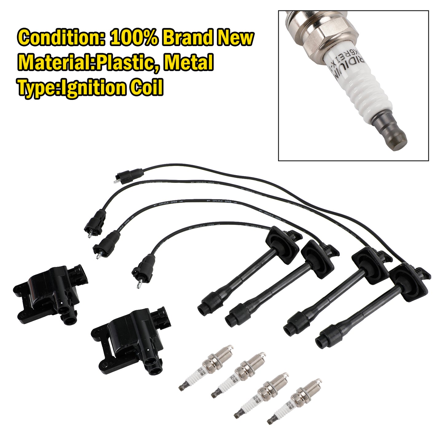 UF180 UF181 UF182 UF294 Kit bobina di accensione + filo + candela per Toyota Camry RAV4 L4