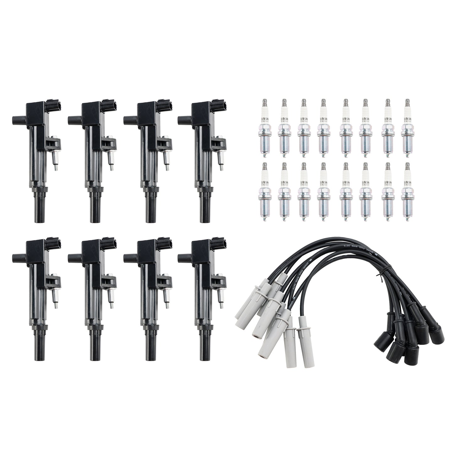 2008-2009 Chrysler Aspen Dodge Durango Jeep Commander (XK) V8 4.7L 8X Bobina di accensione + Candela + Cavo UF601