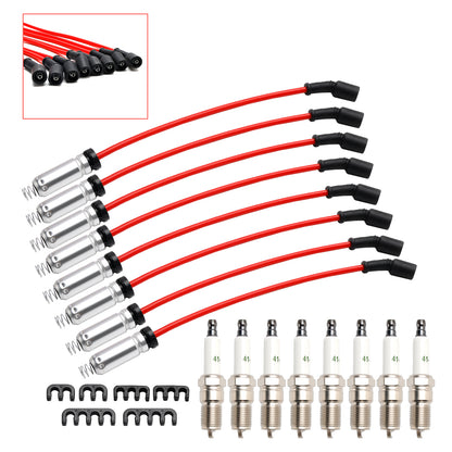 Candele Chevrolet Avalanche 6.0L V8 2007-2008 + fili 10,5 mm Set 19299585 8 pezzi