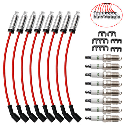 Candele Chevrolet SSR 6.0L V8 2005-2006 + fili 10,5 mm Set 19299585 8 pezzi