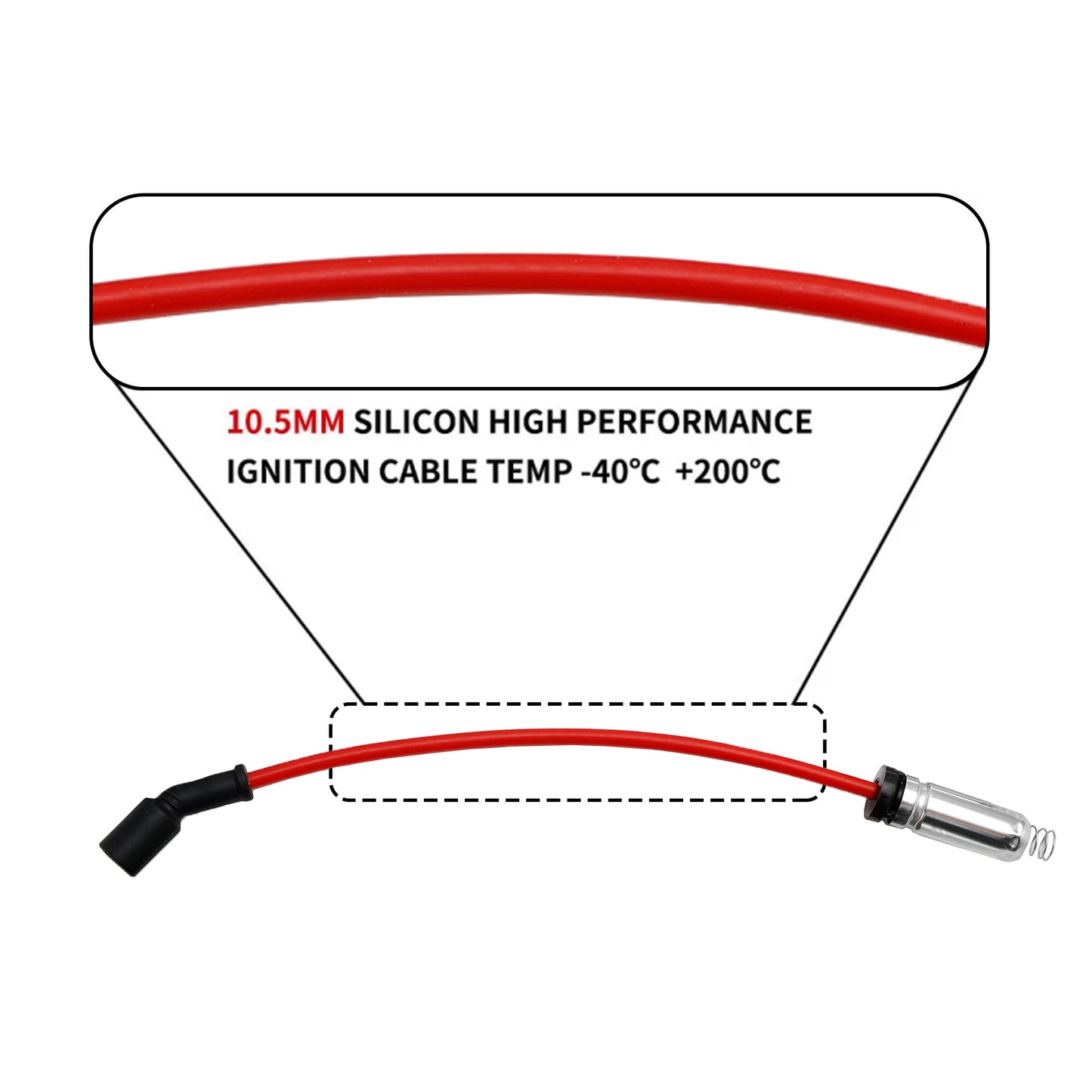 Candele Chevrolet Corvette 6.2L V8 2008 + fili 10,5 mm Set 19299585 8 pezzi
