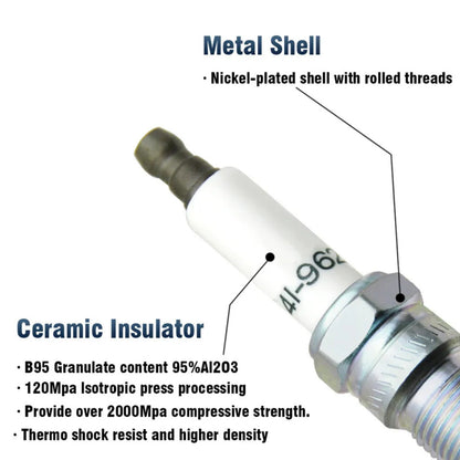 Candele Chevrolet Corvette 6.2L V8 2008 + fili 10,5 mm Set 19299585 8 pezzi