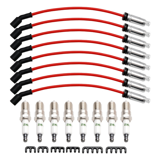 Candele Chevrolet Tahoe 5.3L V8 2007-2008 + fili 10,5 mm Set 19299585 8 pezzi