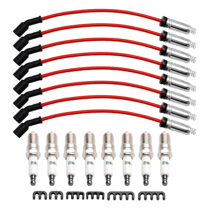 2008 Chevrolet Tahoe 5.3L V8 OHV FLEX Candele + Fili 10,5mm Set 19299585 8 Pezzi