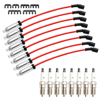 Candele Buick LaCrosse 5.3L V8 2008 + fili 10,5 mm Set 19299585 8 pezzi