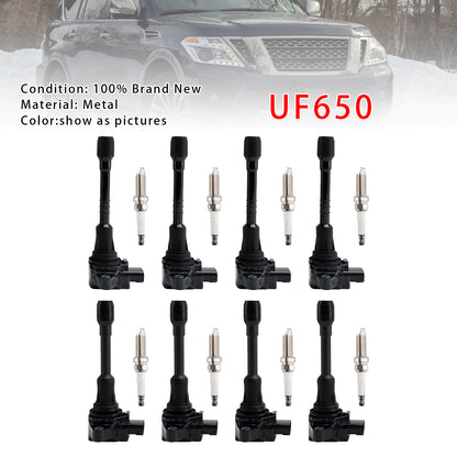 Kit bobina di accensione e candela UF650 per Nissan Armada V8 5.6L Front Bank 8X 2017-2019