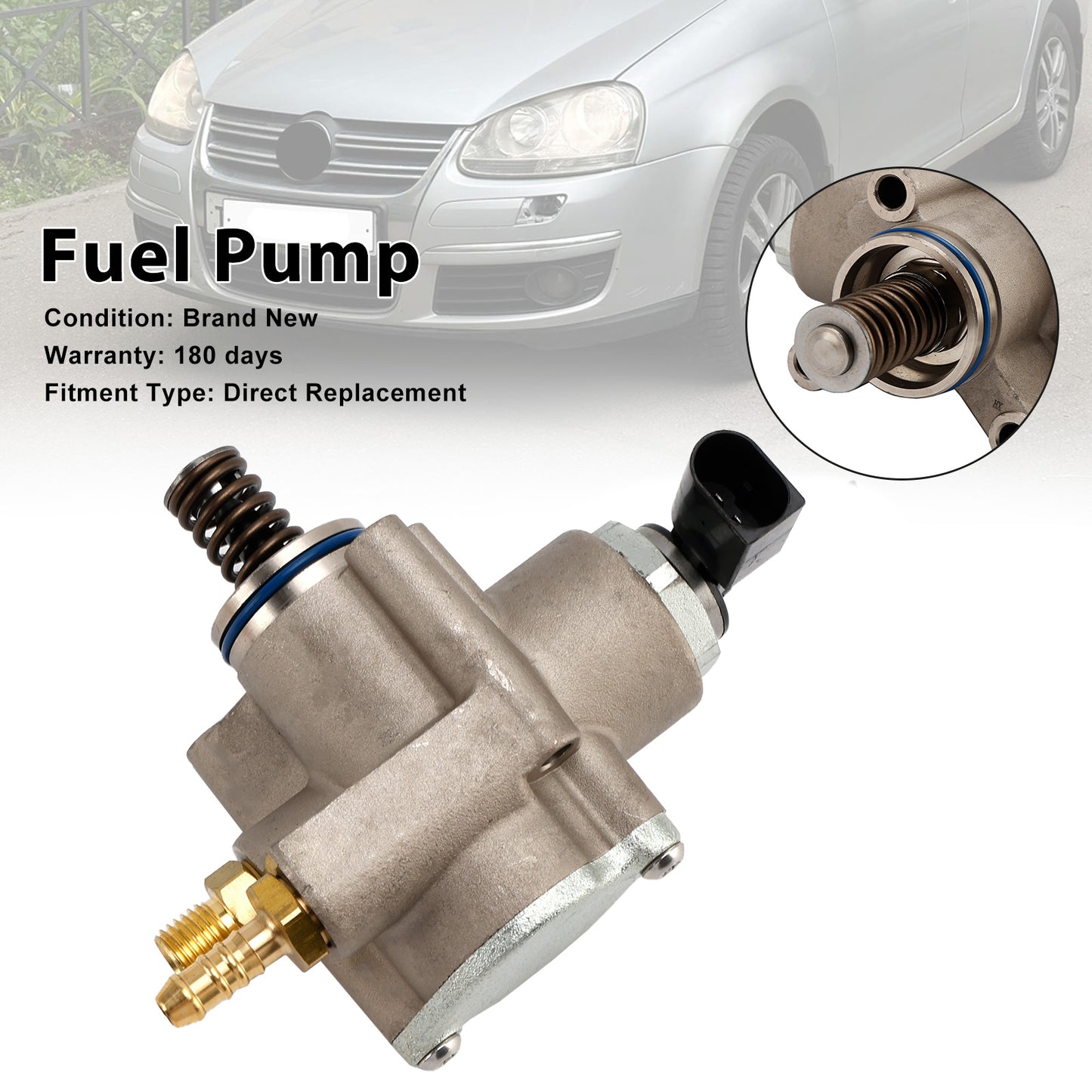 07/2006-10/2010 VW JETTA I Berlina (1K2) 1.4 TSI Pompa carburante ad alta pressione 03C127025T HFS853A04