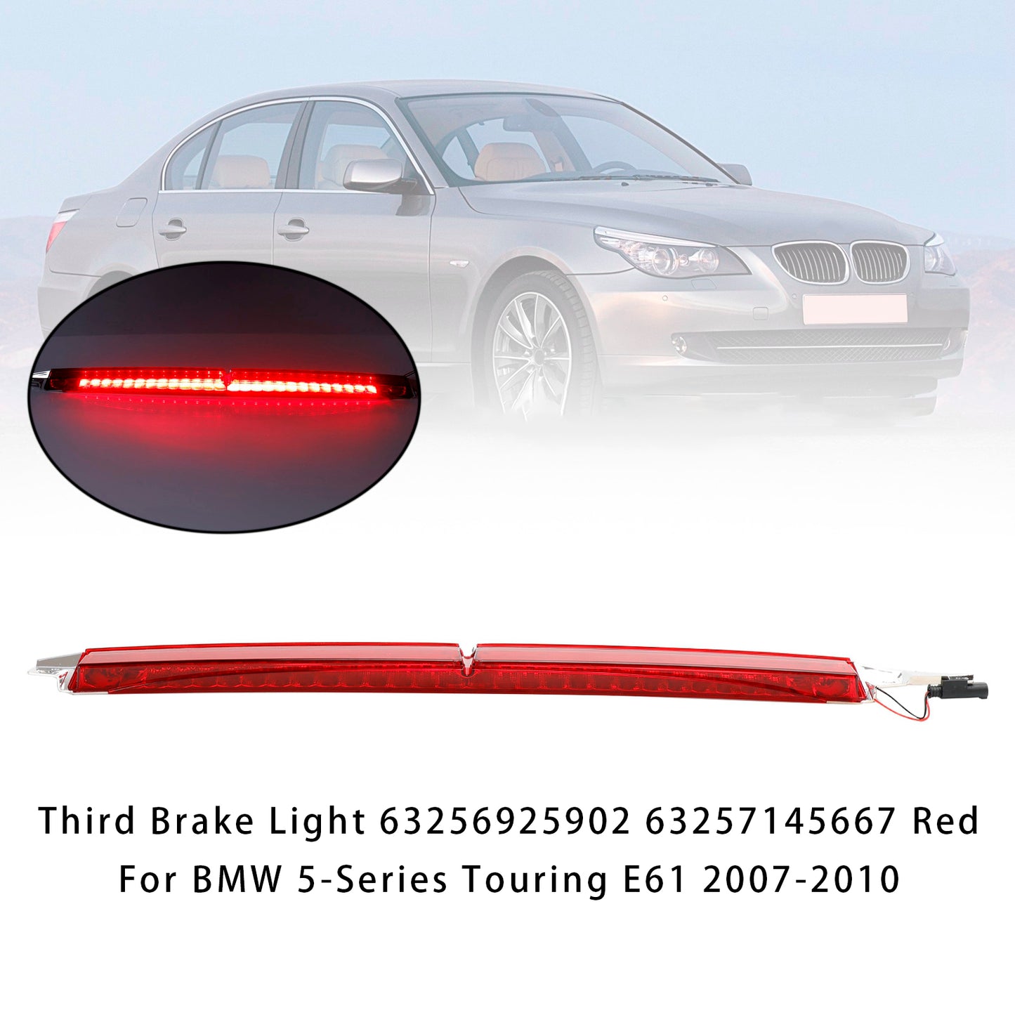 63257145667 Terza luce freno 63256925902 per BMW Serie 5 Touring E61 2007-2010