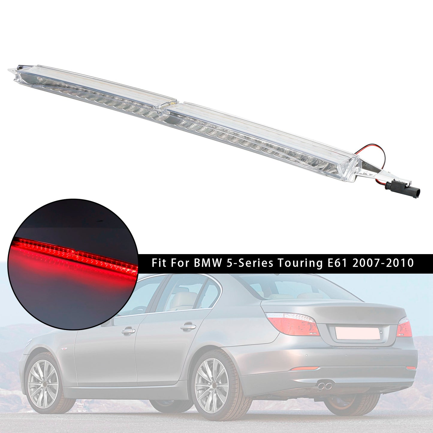 Terza luce freno 63256925902 63257145667 bianca per BMW Serie 5 Touring E61 2007-2010