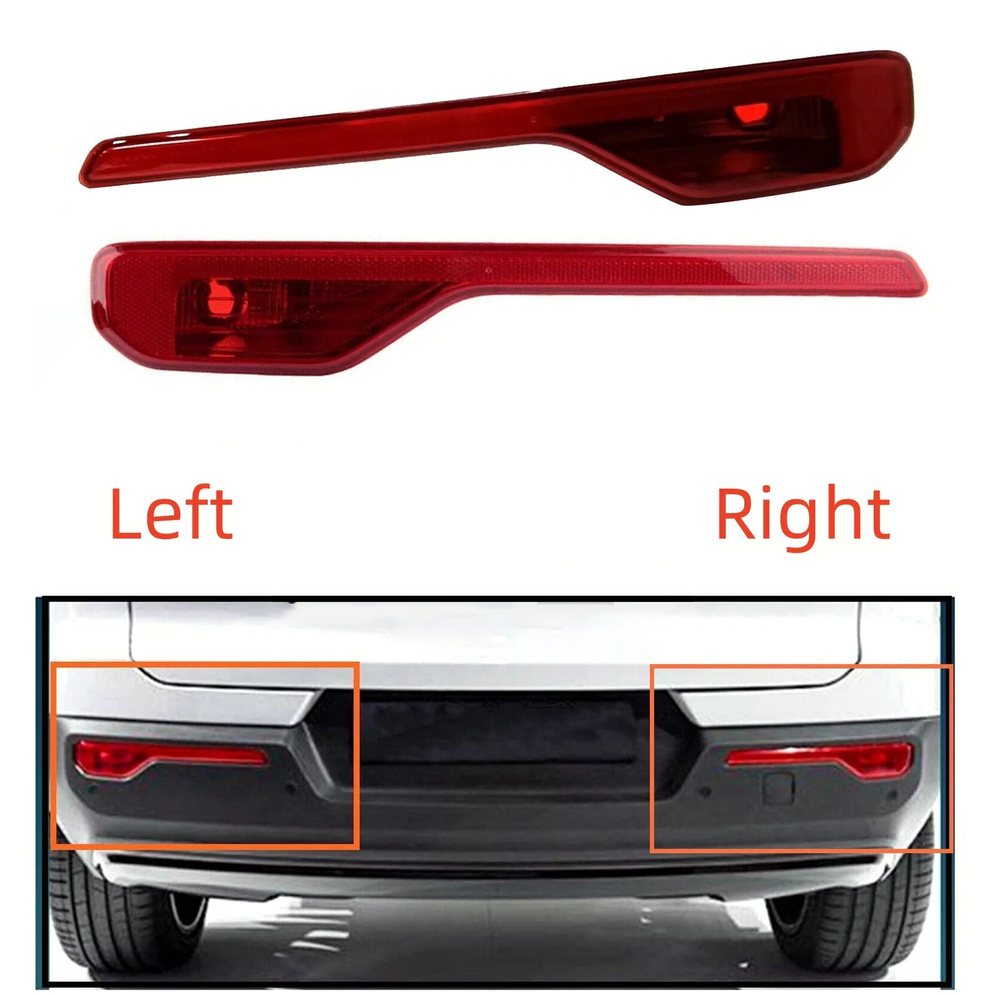 Riflettore paraurti posteriore sinistro+destro Volvo XC40 2018-2023 senza lampadina 31656865/66