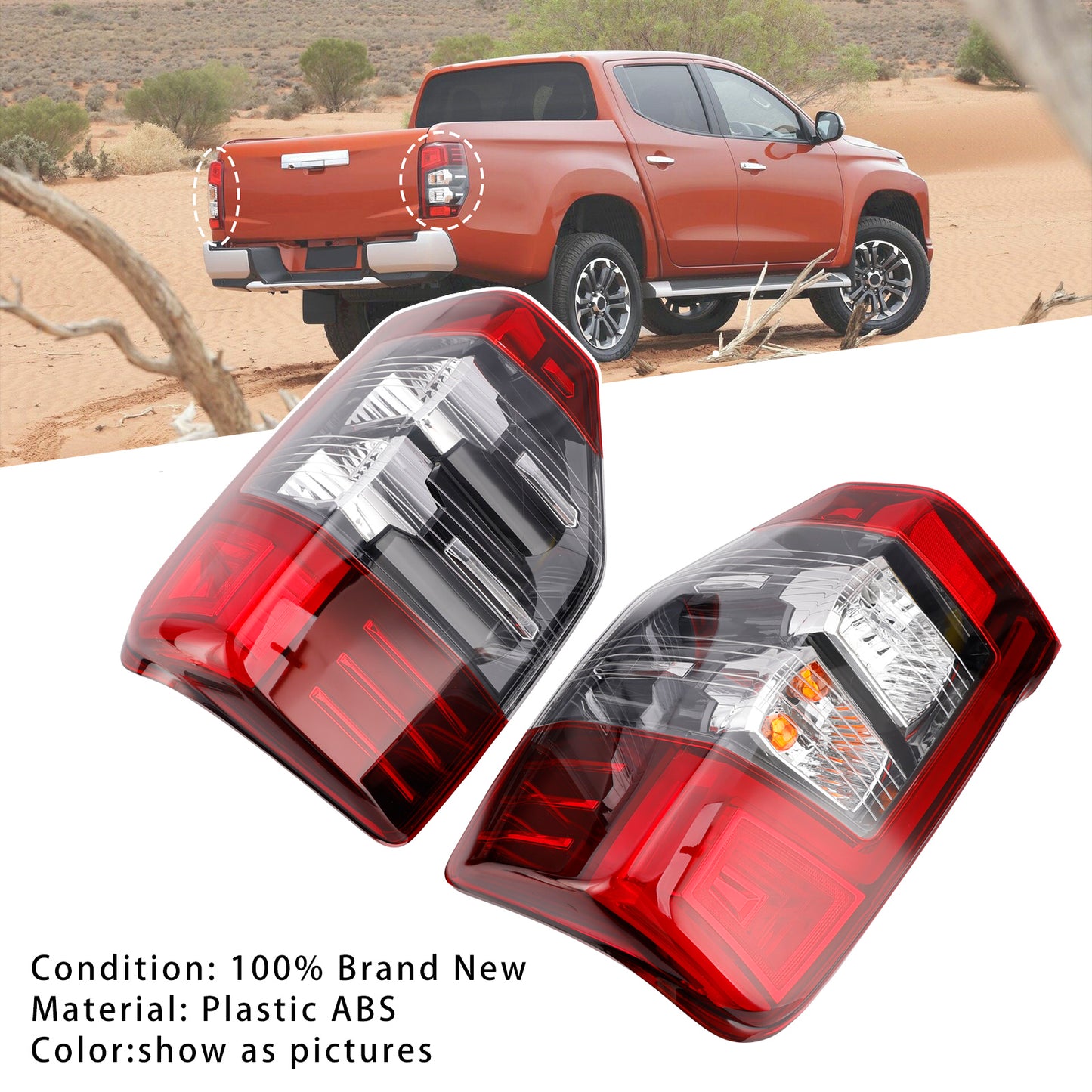 2019-2023 per Mitsubishi Triton L200 Coppia fanale posteriore stop freno