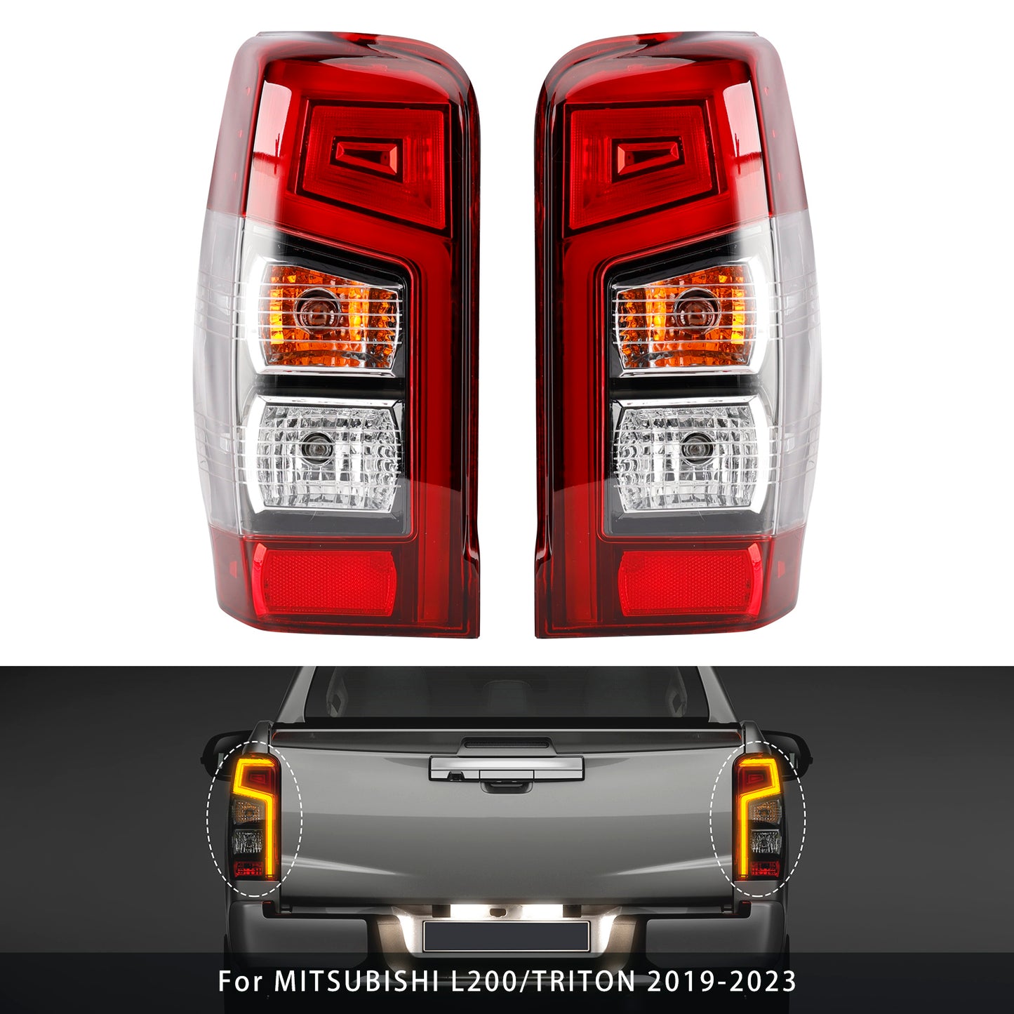 2019-2023 per Mitsubishi Triton L200 Coppia fanale posteriore stop freno