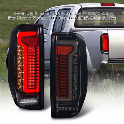 Fanale posteriore a LED per Nissan Navara D40 Frontier 2005-2012, coppia, colore: fumo