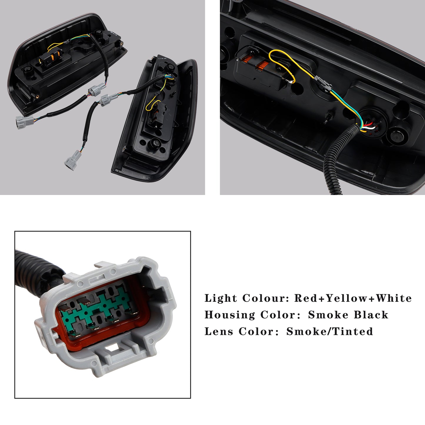 Fanale posteriore a LED per Nissan Navara D40 Frontier 2005-2012, coppia, colore: fumo