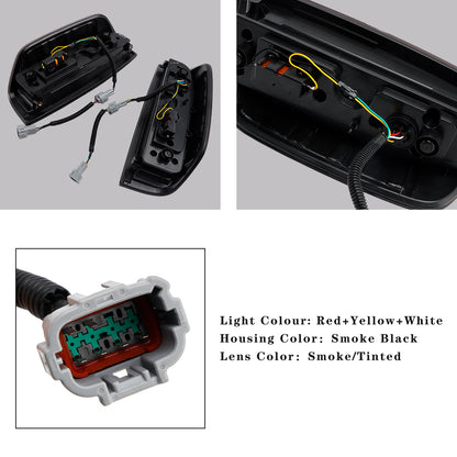 Fanale posteriore a LED per Nissan Navara D40 Frontier 2005-2012, coppia, colore: fumo
