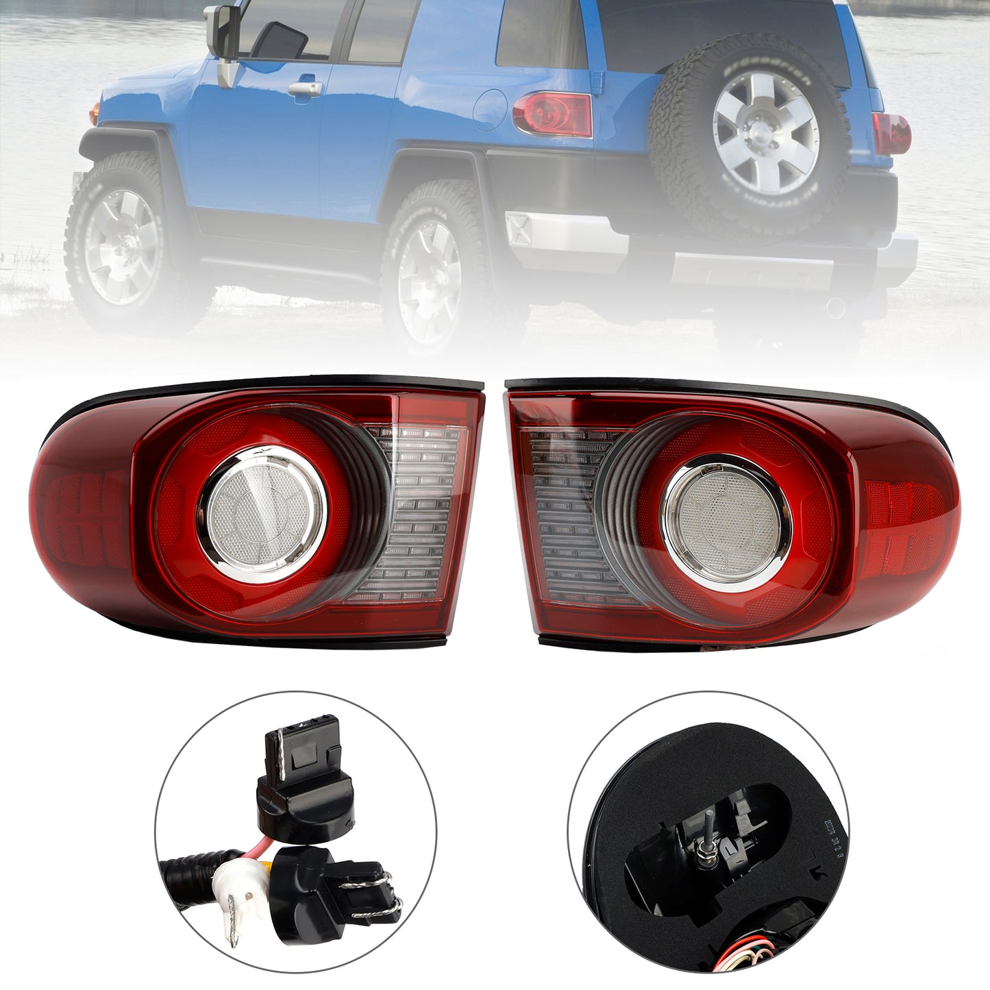 Fanale posteriore sinistro e destro a LED per Toyota FJ Cruiser 2007-2011 8155135341 8156135301 TO2800169