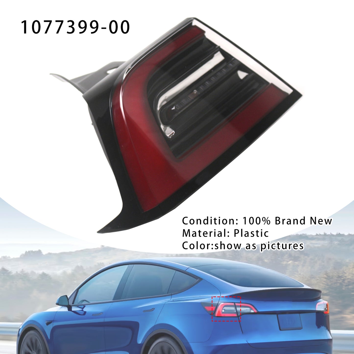 Fanale posteriore sinistro a LED esterno per Tesla Model 3 2017-2023 1077399-00