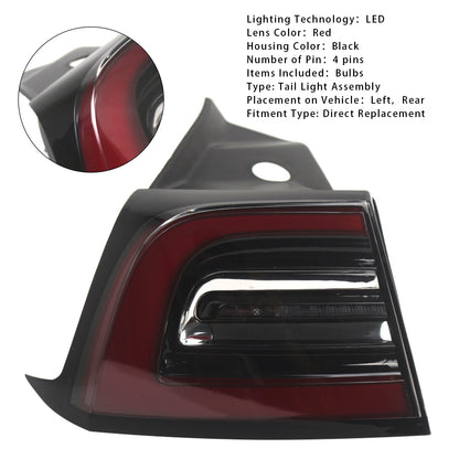 Fanale posteriore sinistro a LED esterno per Tesla Model Y 2020-2023 1077399-00
