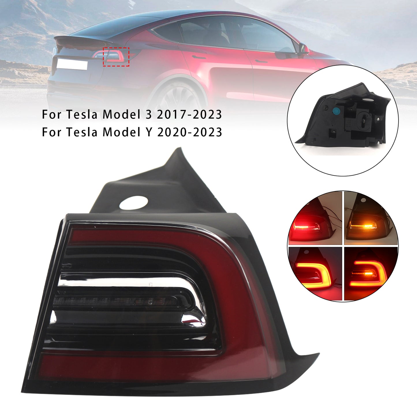 Fanale posteriore destro a LED esterno per Tesla Model Y 2020-2023 Tesla Model 3 1077398-00