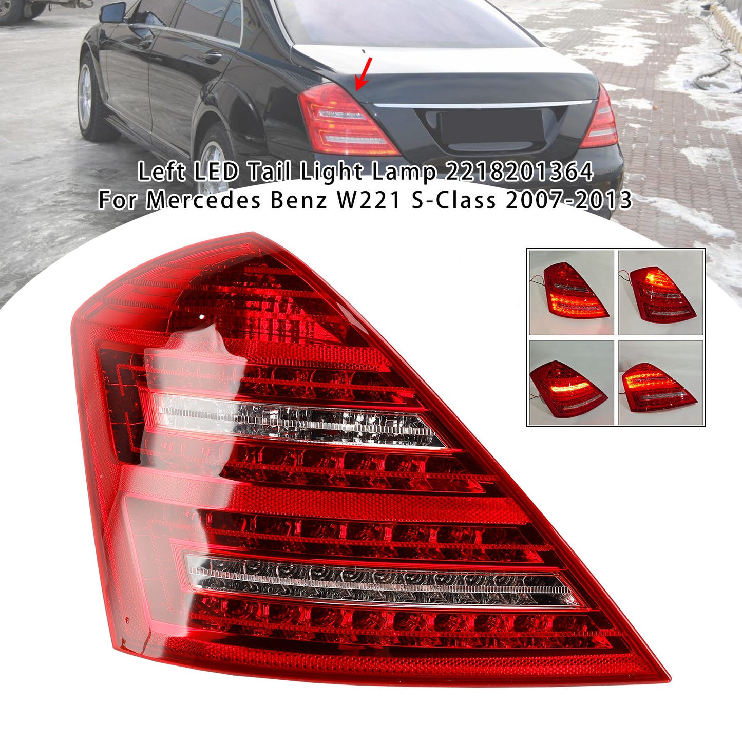 Fanale posteriore a LED sinistro Mercedes Benz W221 Classe S 2007-2013 2218201364