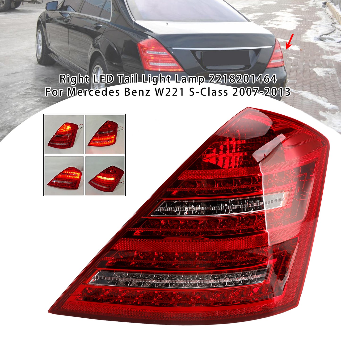 Fanale posteriore a LED destro Mercedes Benz W221 Classe S 2007-2013 2218201464