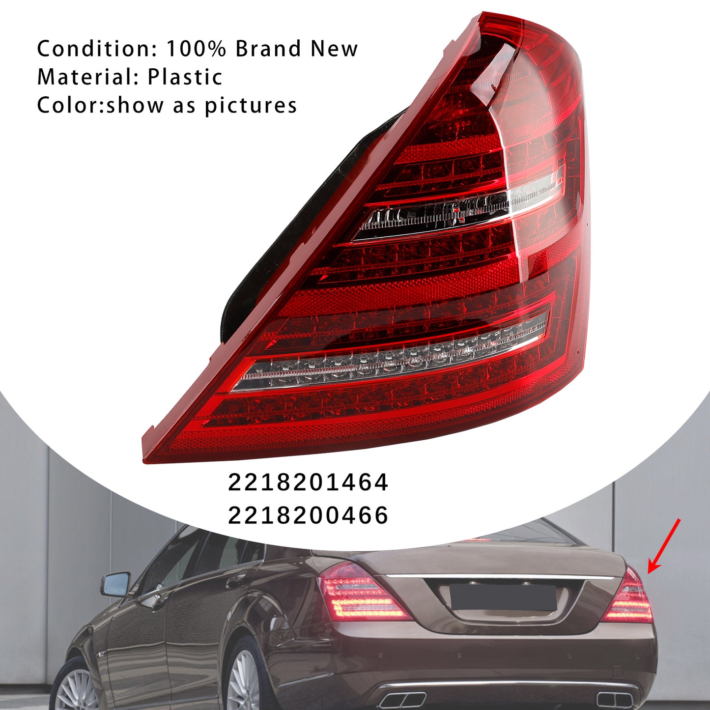 Fanale posteriore a LED destro Mercedes Benz W221 Classe S 2007-2013 2218201464