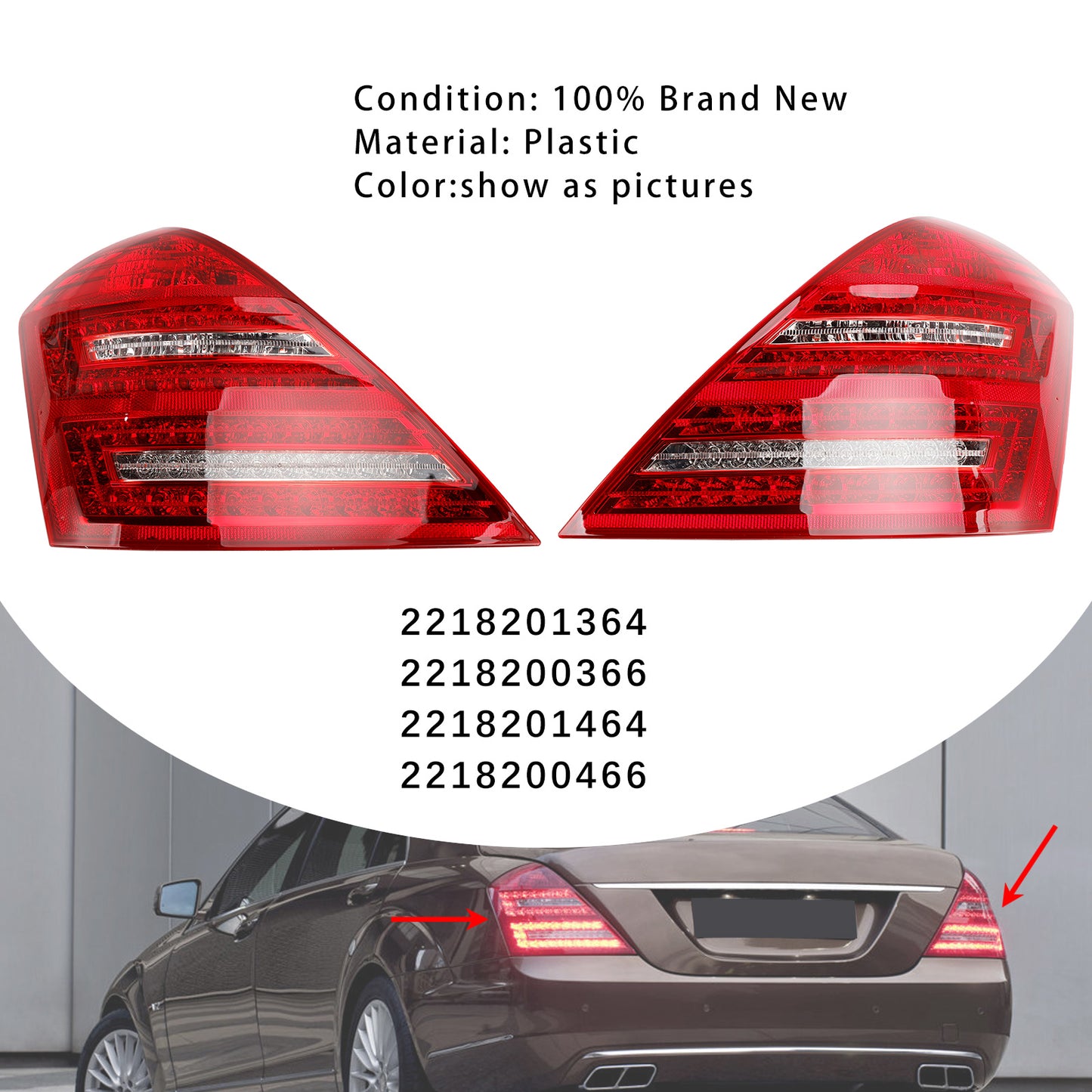 Fanale posteriore a LED sinistro e destro Mercedes Benz W221 Classe S 2007-2013 2218201364 464