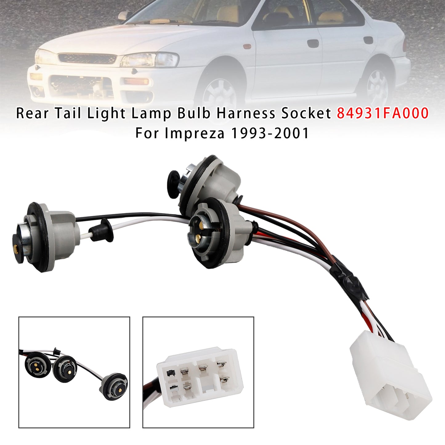 Presa per cablaggio lampadina fanale posteriore Subaru Impreza 1993-2001 84931FA000