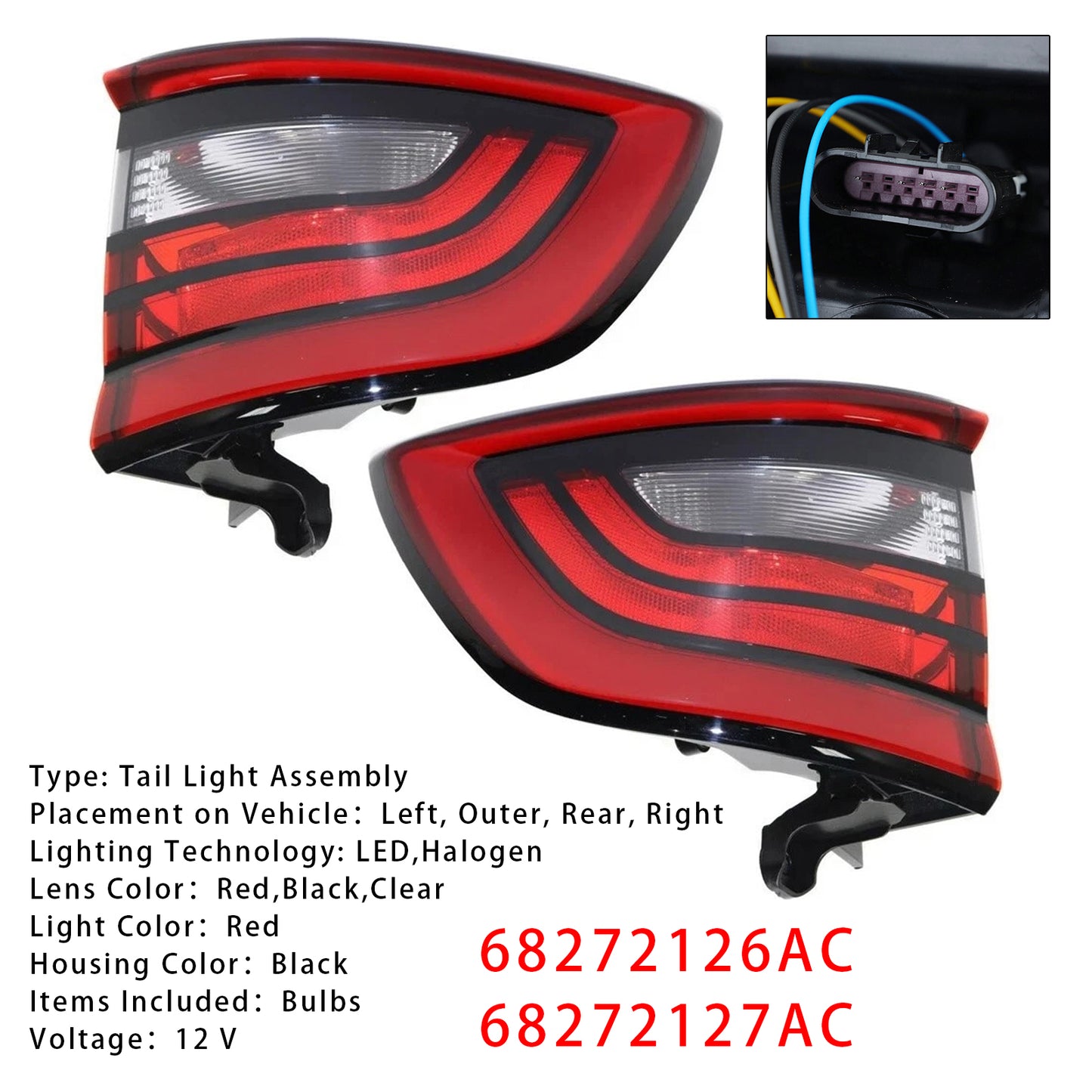 Fanale posteriore sinistro e destro Durango Rallye 2014-2015 68272126AC 68272127AC