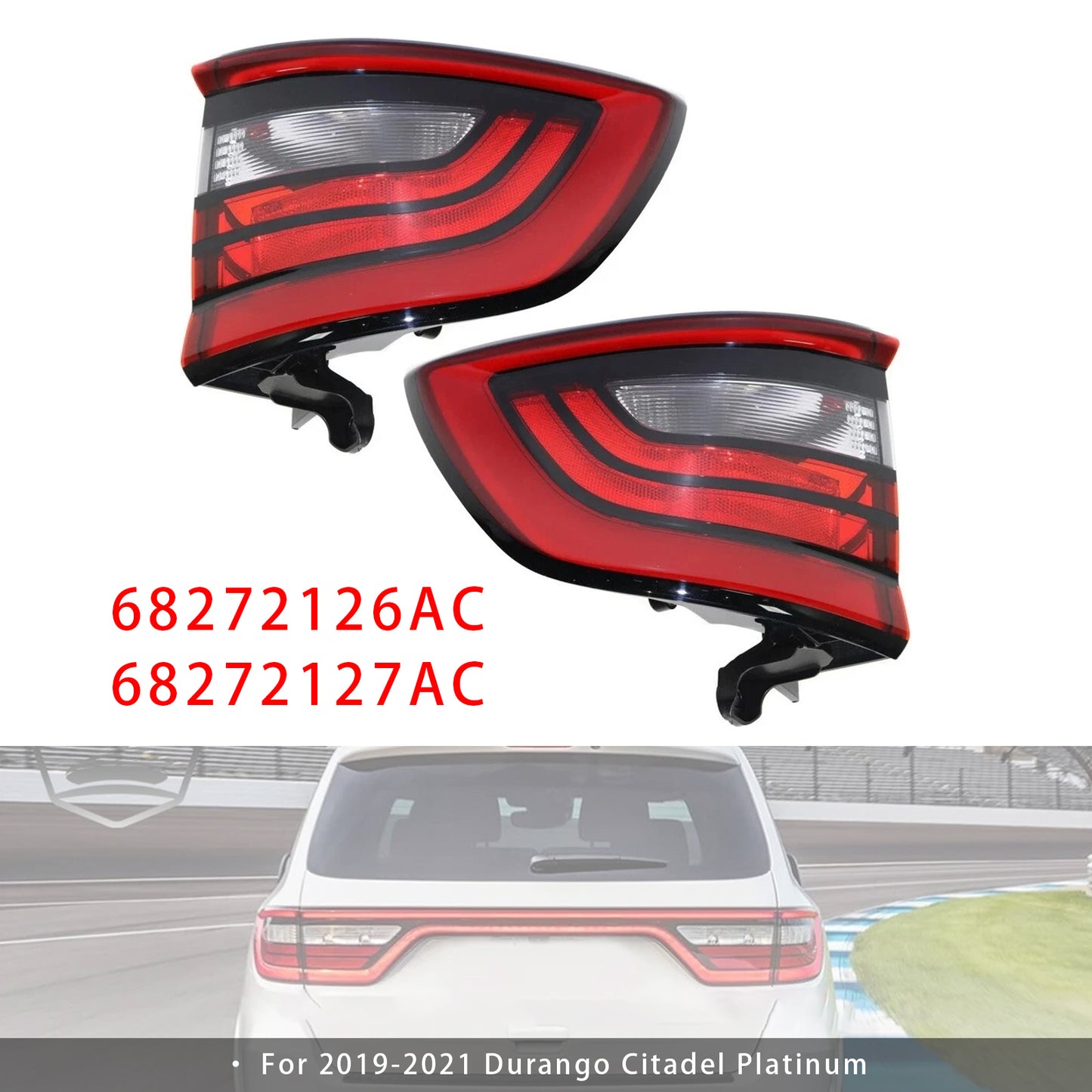 Fanale posteriore sinistro e destro Durango Rallye 2014-2015 68272126AC 68272127AC