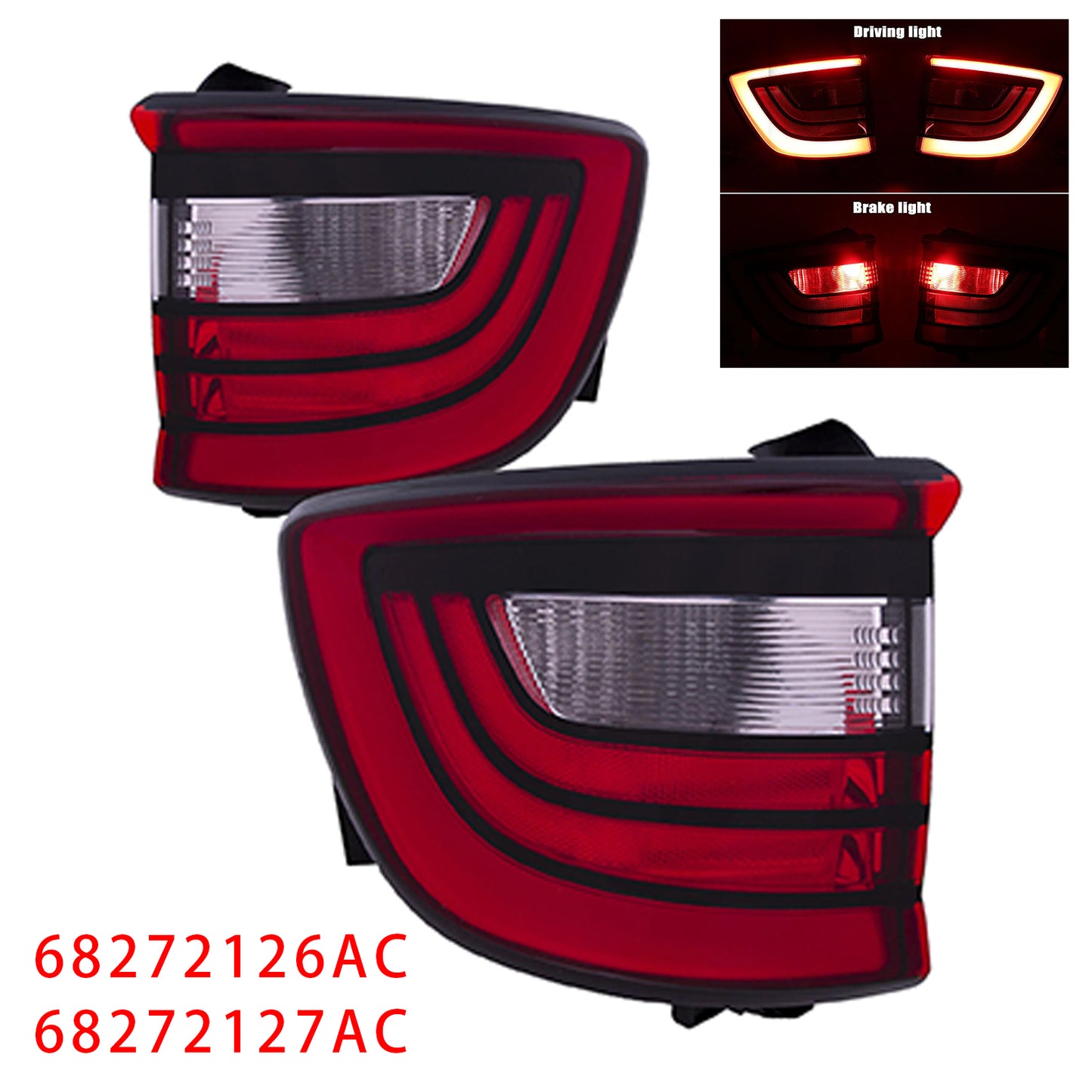 Fanale posteriore sinistro e destro Durango Rallye 2014-2015 68272126AC 68272127AC