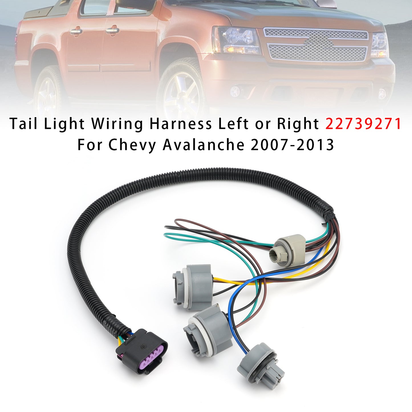 Cablaggio fanale posteriore sinistro o destro 22739271 per Chevy Avalanche 2007-2013