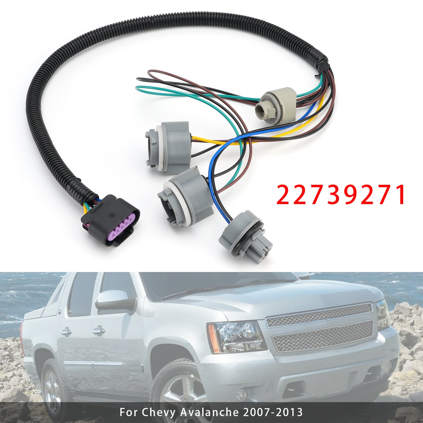 Cablaggio fanale posteriore sinistro o destro 22739271 per Chevy Avalanche 2007-2013