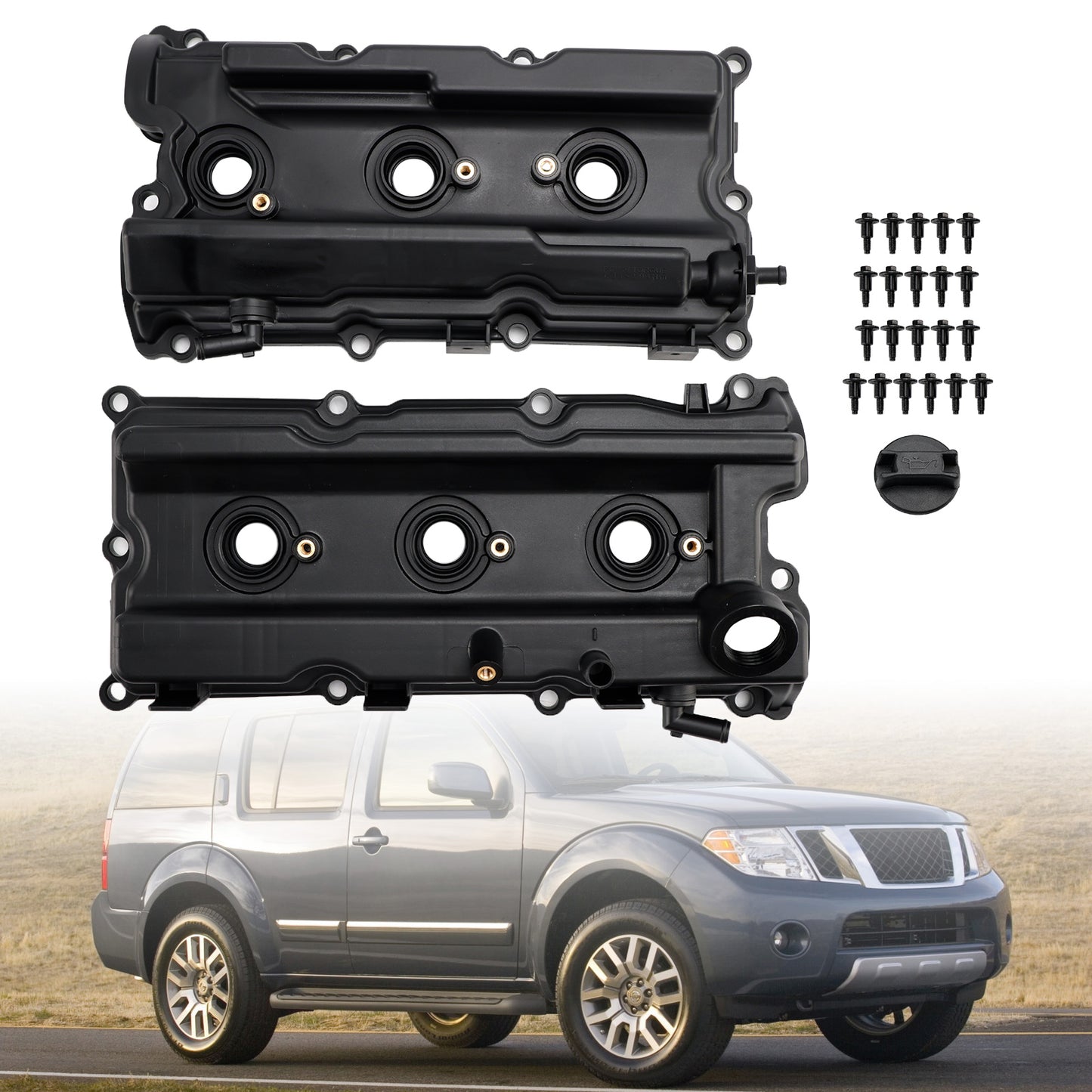 2005-2015 NISSAN XTERRA 4.0L 3954CC V6 DOHC Coperchio valvola con guarnizione tappo bullone 13264 EA200