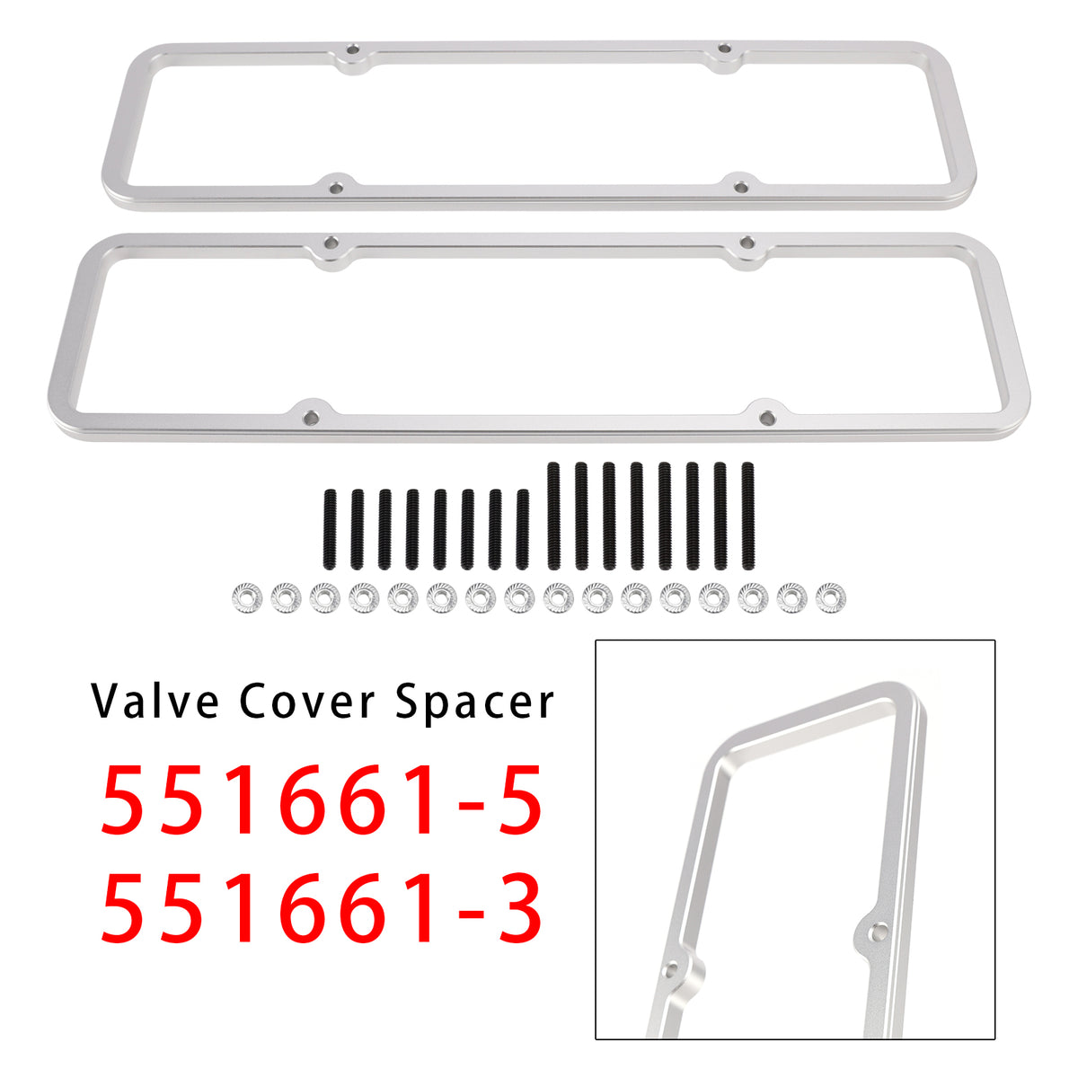 Distanziale coperchio valvole Small Block 1/2""3/8"" 500 Riser 350 per rullo di montaggio albero