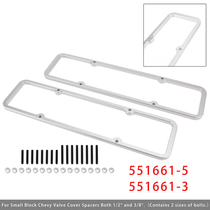 Distanziale coperchio valvole Small Block 1/2""3/8"" 500 Riser 350 per rullo di montaggio albero