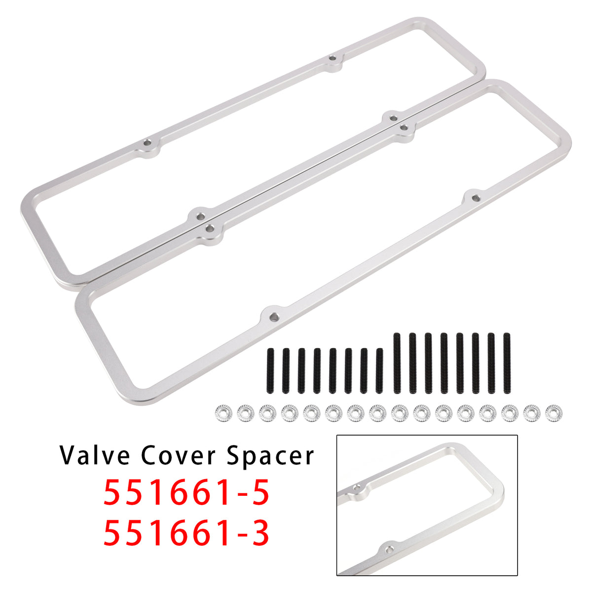 Distanziale coperchio valvole Small Block 1/2""3/8"" 500 Riser 350 per rullo di montaggio albero